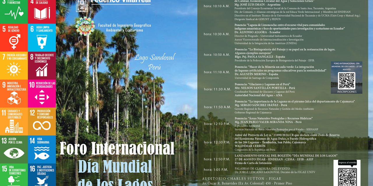 Webinar Foro Internacional organizado para conmemorar el Día Mundial de los Lagos