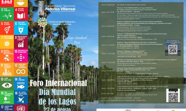 Webinar Foro Internacional organizado para conmemorar el Día Mundial de los Lagos
